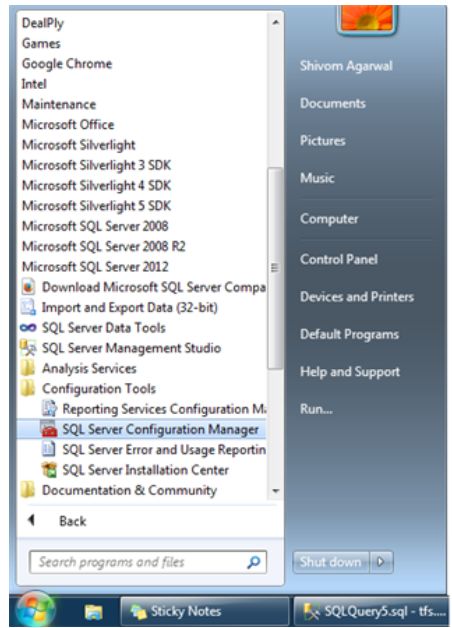 SQL Server Configuration manager